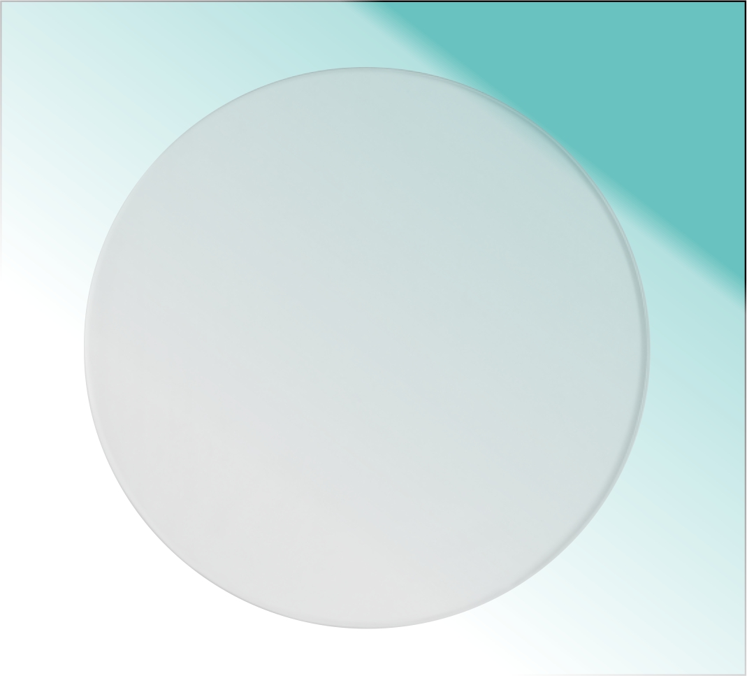 Platzteller Glasscheibe flach